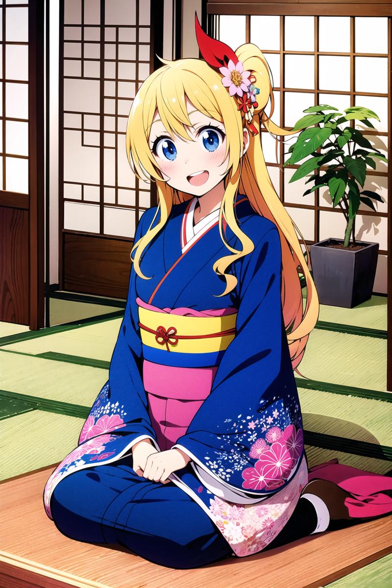 17957-1829947898-Kirisaki Chitoge, 1girl, japanese clothes, seiza, kimono, blonde hair, solo, blue eyes, floral print, flower, vase, long sleeves.png